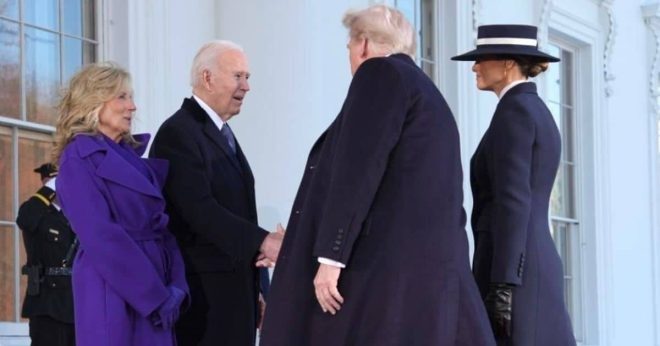 Biden Has 2 Surprising Words for Trump As Joe Greets Donald at the White House