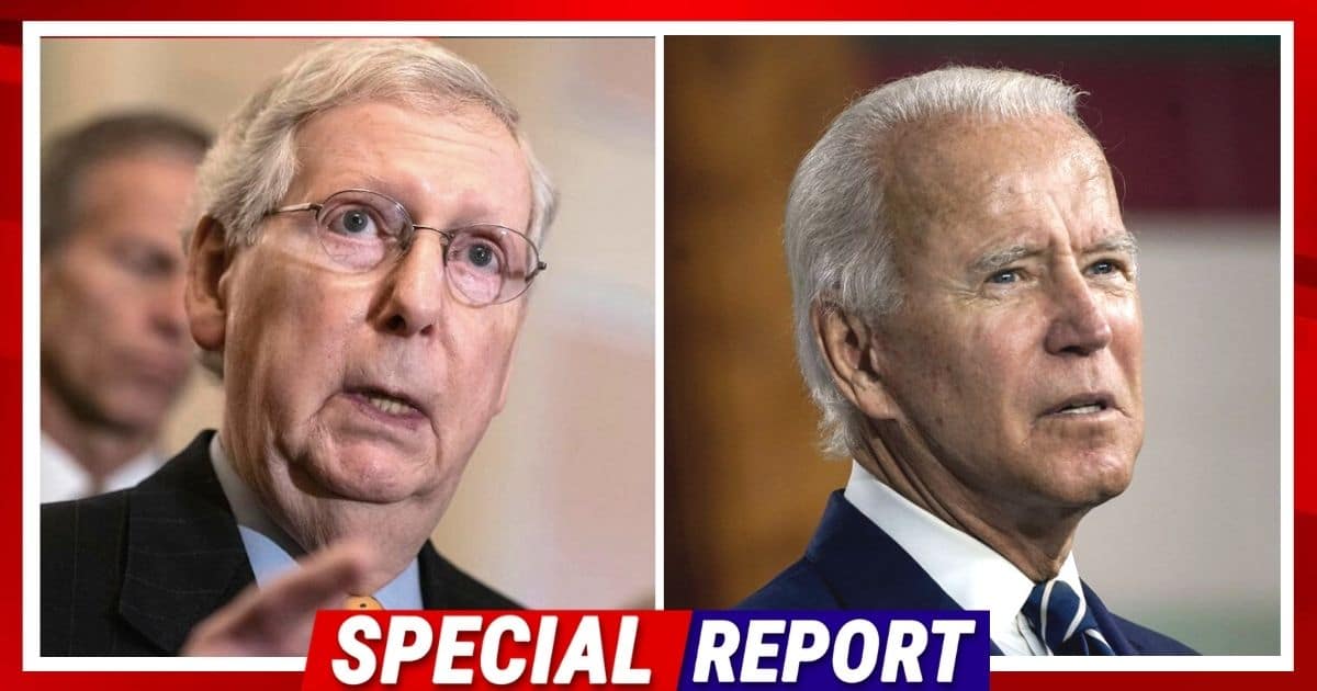 After McConnell Freezes Solid on TV - He Cracks 1 Perfect Joke at President Biden